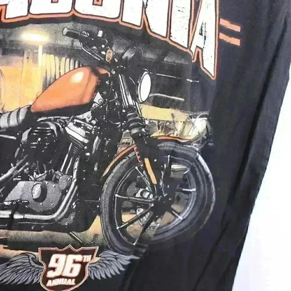 Royal Apparel Size M Black Motorcycle Week 2019 Laconia 96th Annual tshirt - Picture 8 of 10